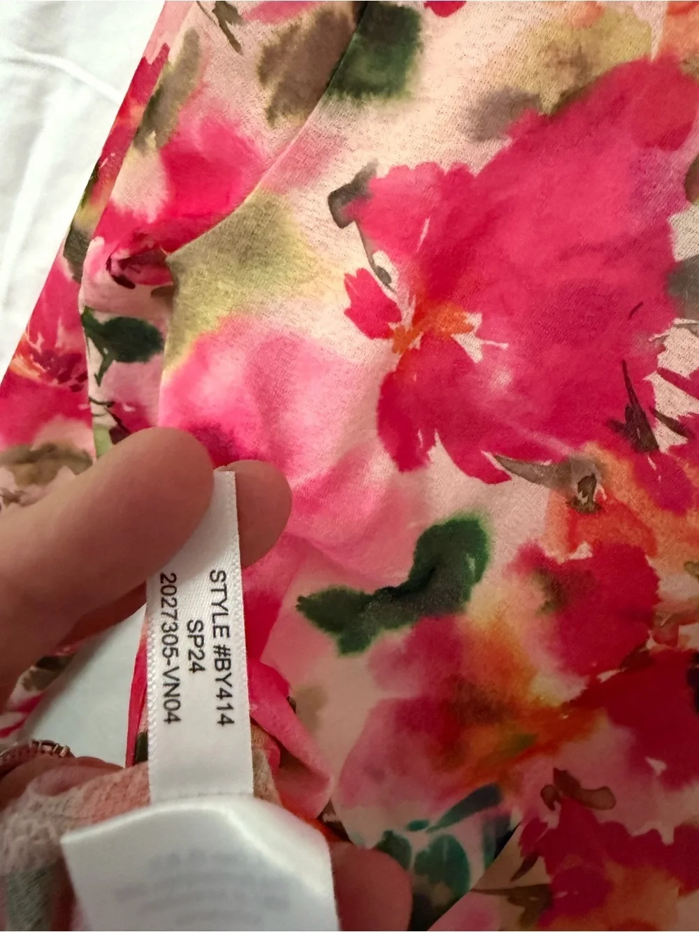 J. Crew Pink Floral Watercolor Long-Sleeve Top nwot